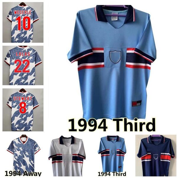 

the 1994 1995 america classic home away shirt retro soccer jerseys wegerle lalas ramos balboa 94 classic football shirts, Black;yellow