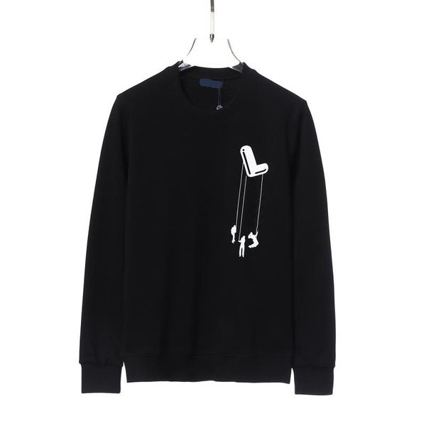 

men's hoodies & sweatshirts mens loose lapel collar cotton clothes casual coats stitching color high-quality pullover s-5xl, Black