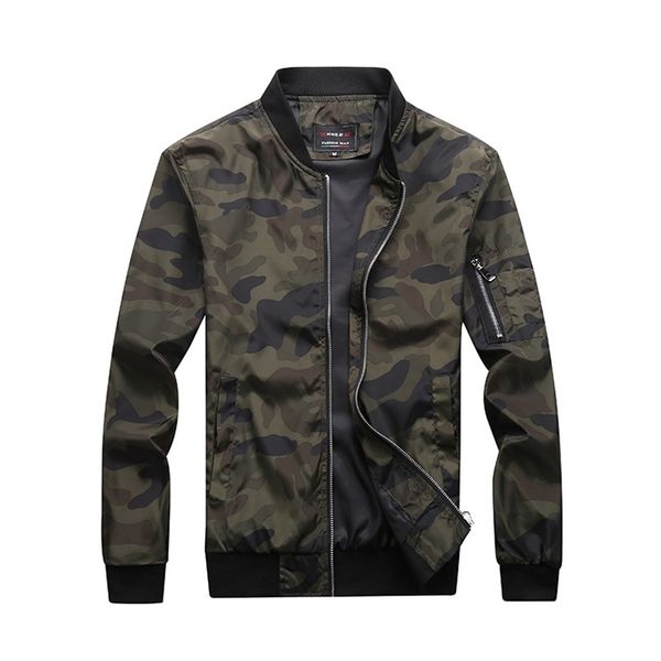 

quality men's camouflage zipper jackets male coats camo bomber jacket mens hip brand clothing autumn outwear plus size m7xl 220816, Black;brown