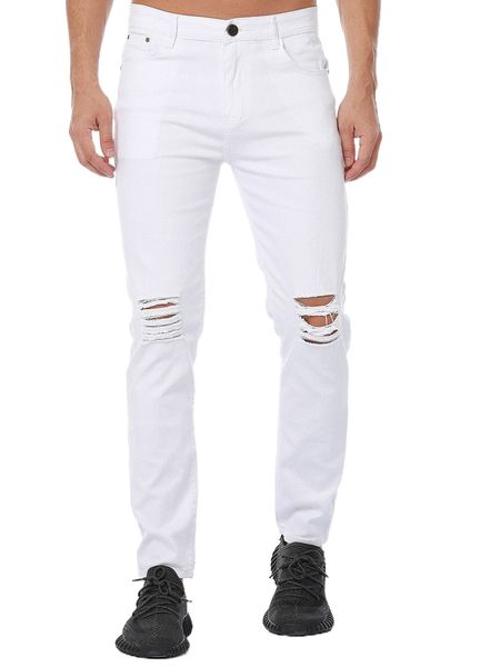 

men ripped frayed skinny jeans i0xu#, Blue