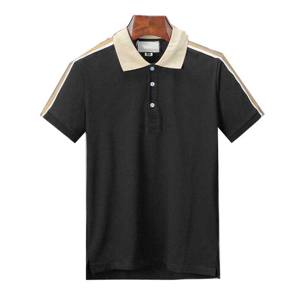 Erkek Polos T-Shirts En kaliteli kısa kollu yaz pamuk nakış lüks tshirt yeni tasarımcı polo gömlek yüksek sokak tişört