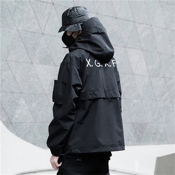 Эйприл Momo Новые черные грузовые куртки Wreatbreaker Men Streetwear Тактическая куртка пуловая многокетняка
