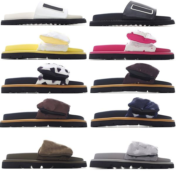 

high version sandals for womens mens sandales luxury star platform designer slippers fashion leather rubber slides letters rubber mules shoe, Black