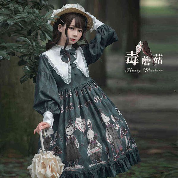 

nxy casual dress [poisonous mushroom] gothic lolita dress op dark gorgeous vintage simple lolita princess tea party daily dress 0406, Black;gray