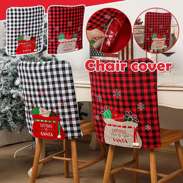 Capas de cadeira Decoração de Natal Assentos de jantar Capa Papai Noel Festas em casa Decoram cozinha el banquet protetor Seatschair