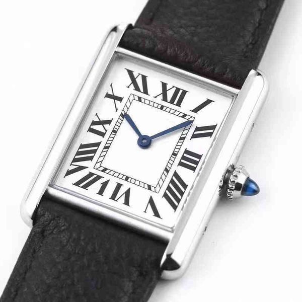 

luxury tank watch designer women cart women leisure rectangular couple series quartz stainless steel diamond inlaid men's, Slivery;brown