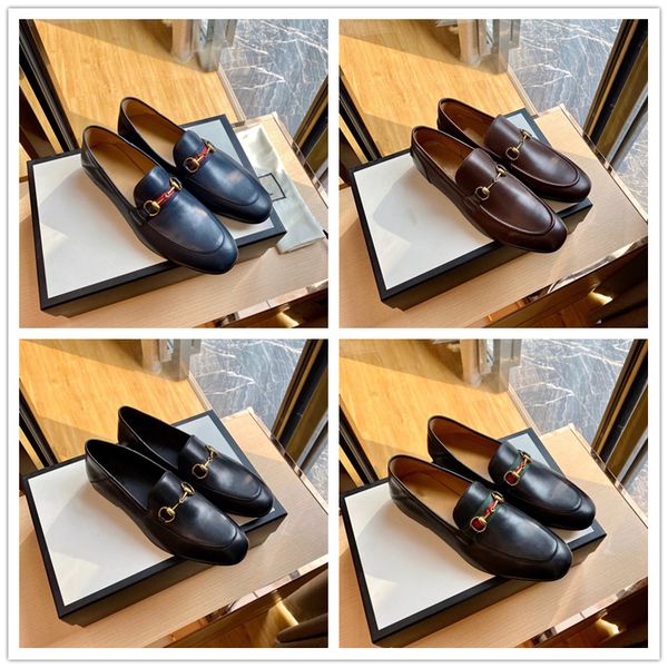 

4 model luxury handmade men shoes golden pointed metal tip formal leather designer dress shoes chaussure homme luxury male party shoe, Black