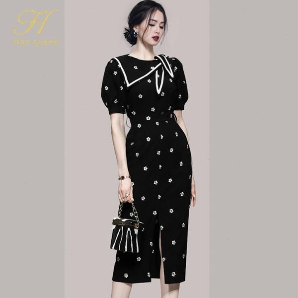 

summer embroidered pencil dresses women ol sheath work casual slim party bodycon dress black vestidos, Black;gray