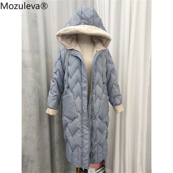 

winter women's middle long knee hooded white duck down woman jacket women coats 210416, Black