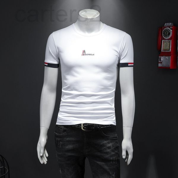 

men's t-shirts designer 2021 summer new men's mercerized cotton short sleeve t-shirt t-print fake mold-93855 ligv2022, White;black