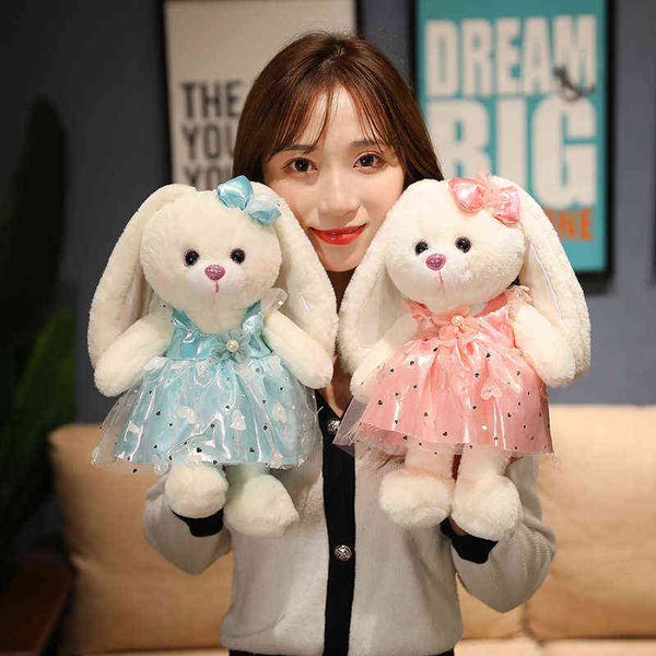 CM Linda saia Rabbit Bruxh Toys Wedding Dressed Dolls Cheghed Animal Coscão Kawaii Presentes de Aniversário J220704