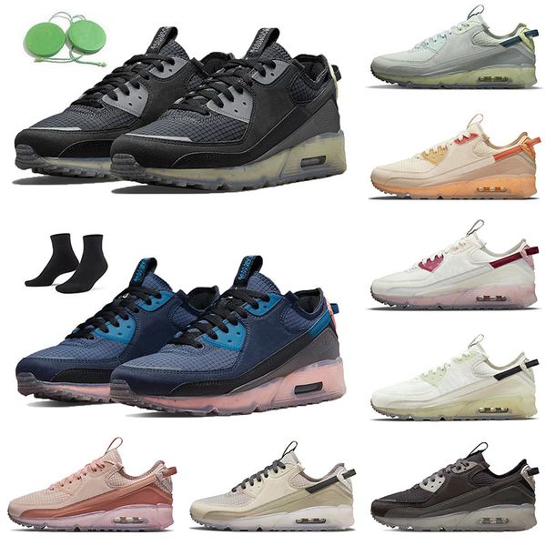 

comfortable 90 terrascape running shoes mens trainers designer womens dark teal green obsidian pomegranate sail anthracite sports sneakers j, White;red