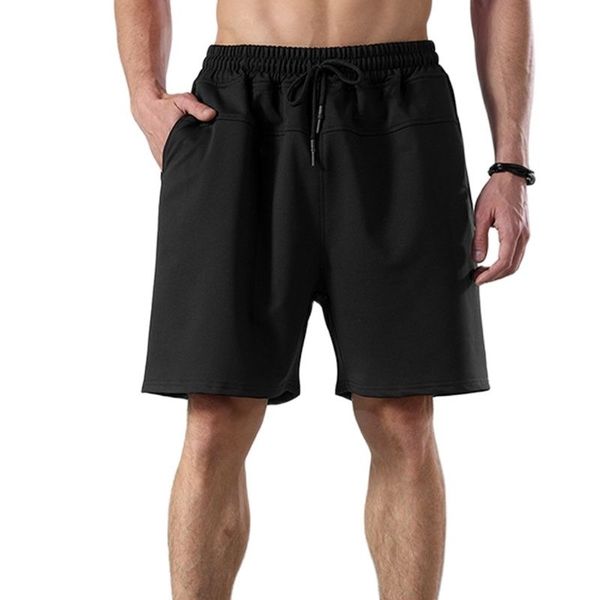 

summer casual shorts mens european and american solid color loose large size casual sports quick drying jogging shor 220616, White;black