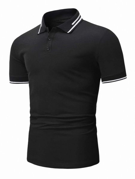 

men contrast binding polo shirt x0ws#, White;black