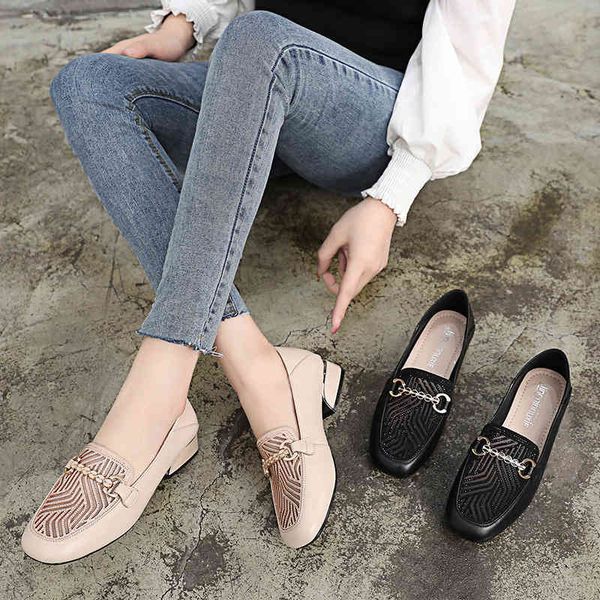 

dress shoes british style thick heel leather shoes spring and autumn medium lefu large single women's p72l, Black