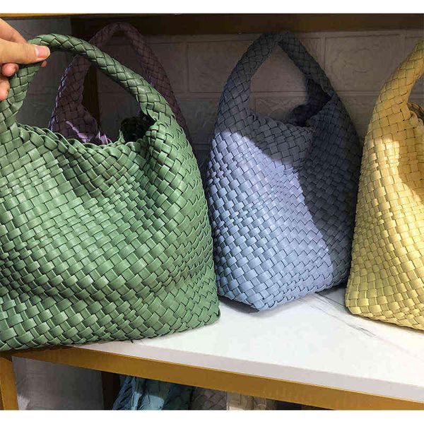 Fashion Designer Women's Tote Bags Womens Venetas Hand Woven Cabbage Basket Small Soft Leather Handbag 3dy2 R1e0 Styles