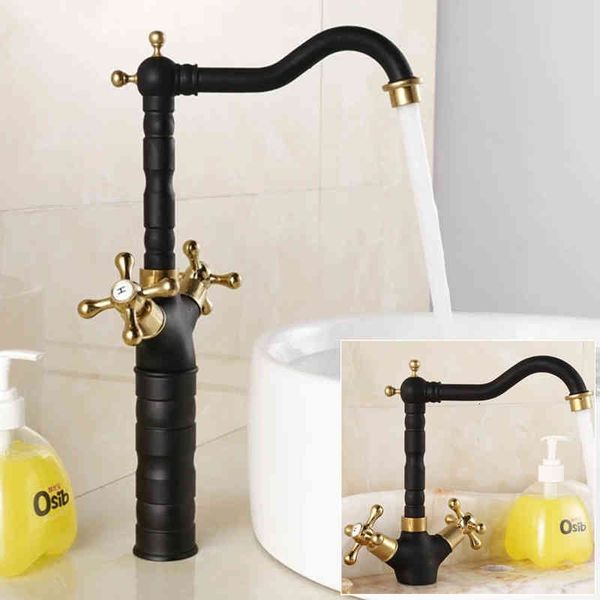 

bidet faucets brass european single hole two hand handle rotatable black gold platform basin and cold faucet 75rn