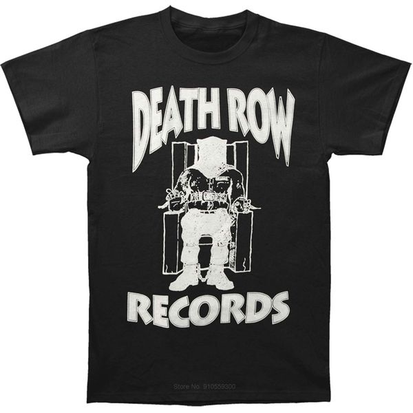 

funny t shirt men novelty tshirt death row records white t-shirt cotton tshirt men summer fashion t-shirt euro size 220425, White;black