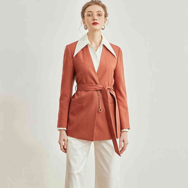 

women's suits blazers fixed dye red birch fashion suit coat women's sense foreign air cushion shoulder small, White;black