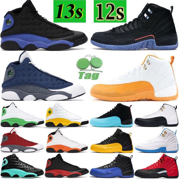 

mens basketball shoes jumpman 13 13s hyper royal flint chicago 12 12s high og utility indigo university gold taxi playoff men women sports s, Black