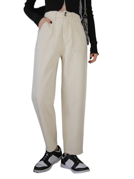 

dazy high waist straight leg jeans w7ij#, Blue