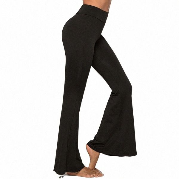 

women's pants & capris women fashion trousers solid elasticity leggings bell-bottoms high waisted cargo pantalon femme m98l#, Black;white