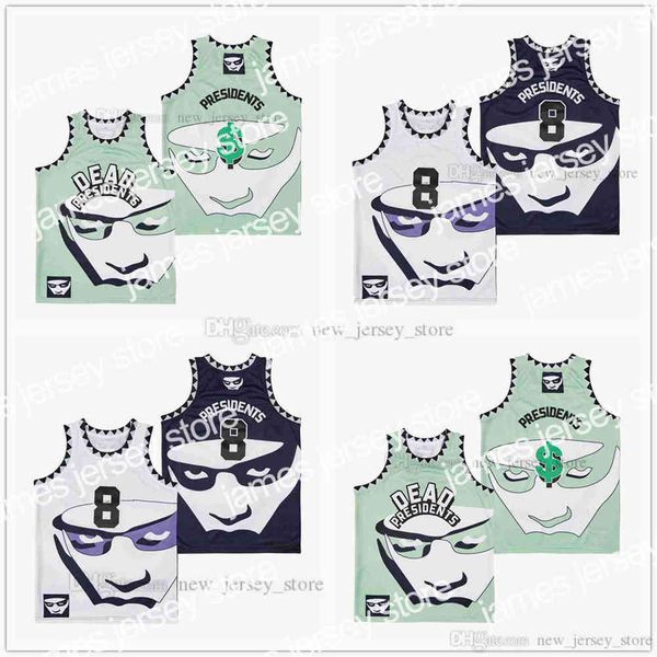 

2022 movie 8# dead presidents conspiracy jersey custom diy design stitched college basketball jerseys, Black