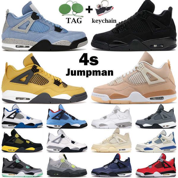 

men women basketball shoes jumpman 4s 4 shimmer red thunder desert moss taupe haze university blue white oreo black cat sail mens trainers