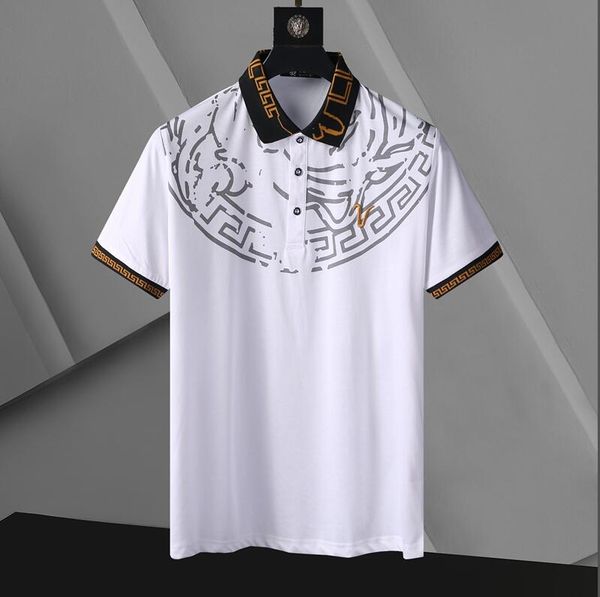 

men's designer t-shirt polo shirt cotton deluxe sailor collar short coat for the latest summer fashion sizes 4xl, White;black