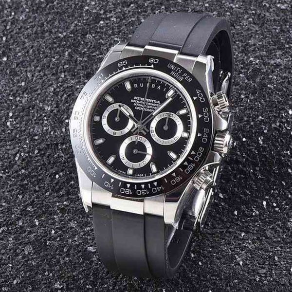 

uxury watch date gmt star panda di waterproof ceramic ring with refined steel round multifunctional mechanical leisure mens watch, Slivery;brown
