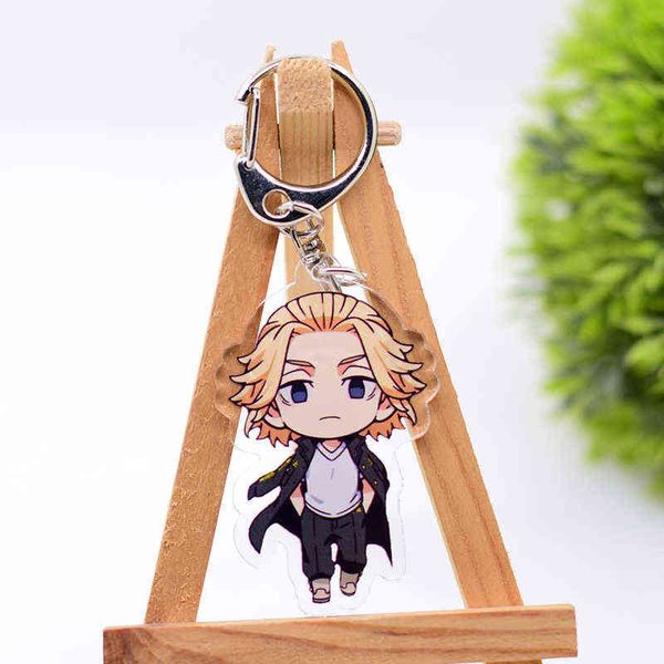 

wl0998 tokyo revengers keychain acrylic cartoon keyring accessories aa220318, Silver