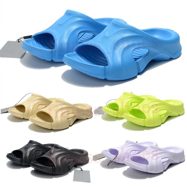 

2022 luxurys designers sandals for men women classic bl beach slides flats university blue rubber black moon pure platform flip flops slippe