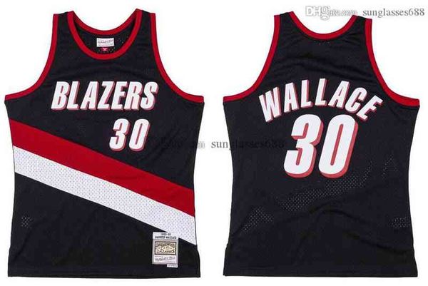 

stitched rasheed wallace jersey s-6xl mitchell & ness 1999-00 mesh hardwoods classics retro basketball jerseys men women youth, Black