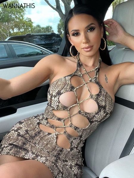 

knit women mini dress hollow out print halter sleeveless bandage bodycon street party night club female clothing, Black;gray