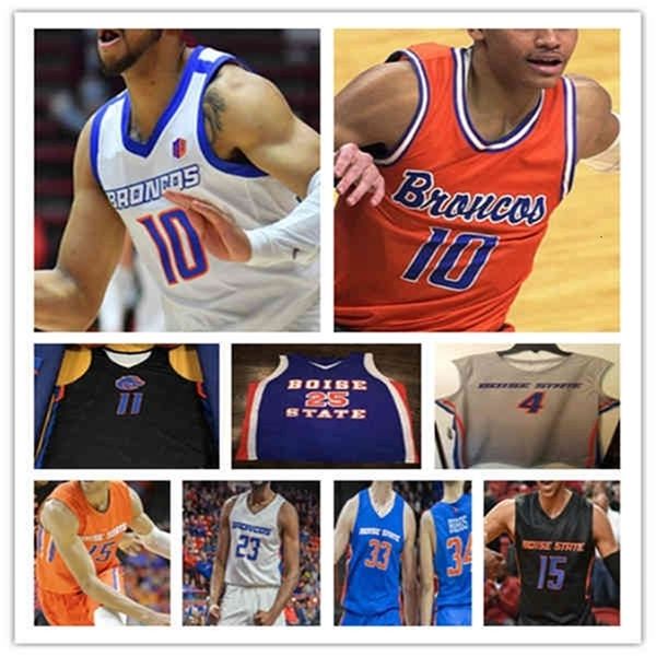 Xflspcustom College Boise State Basketball Jersey Абу Кигаб Маркус Шейвер -младший Тайсон Дегенхарт Эммануэль Акот Девонайр Дутрив Младен Армус