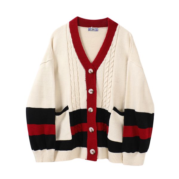 

winter casual loose parkas women sweaters fashion solid thick short coats elegant cotton jackets female ladies knitted cardigan, White;black