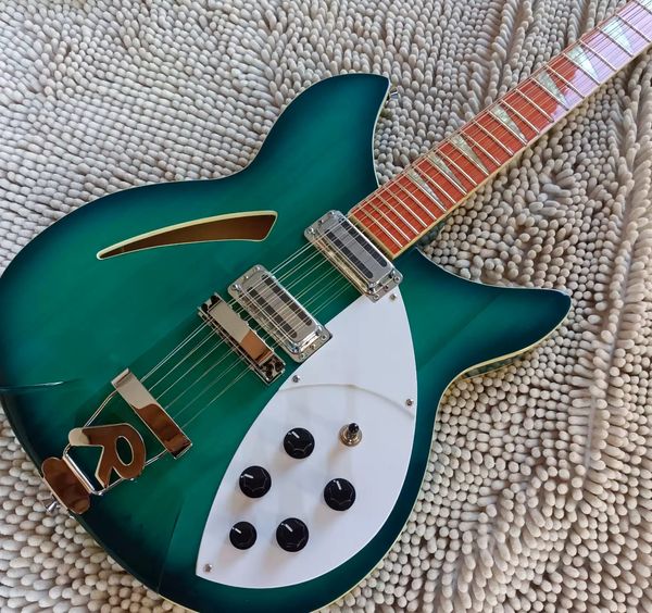 

ricken 330 12 string semi-hollow electric guitar green