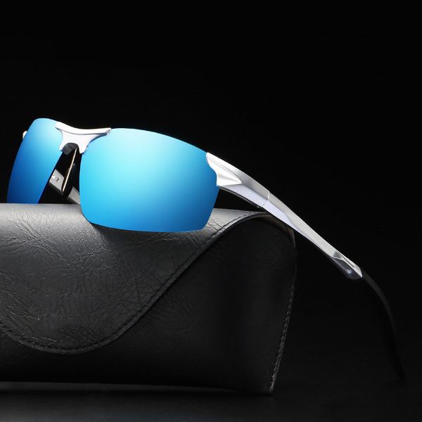 

mens sports polarized sunglasses uv protection aluminum magnesium frame sunglasses for men xd-8177, White;black