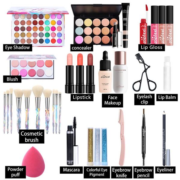 

popfeel all in one makeup sets for girl new arrival 20 different styles full professional cosmetic kit2261