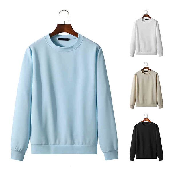 

men's hoodies & sweatshirts autumn and winter men's basic round neck sweater youth fashion sports 7mqx, Black