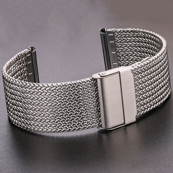 

stainless steel watch band bracelet 16mm 18mm 20mm 22mm mesh milanese loop watchbands women men replacement strap accessories 220617, Black;brown
