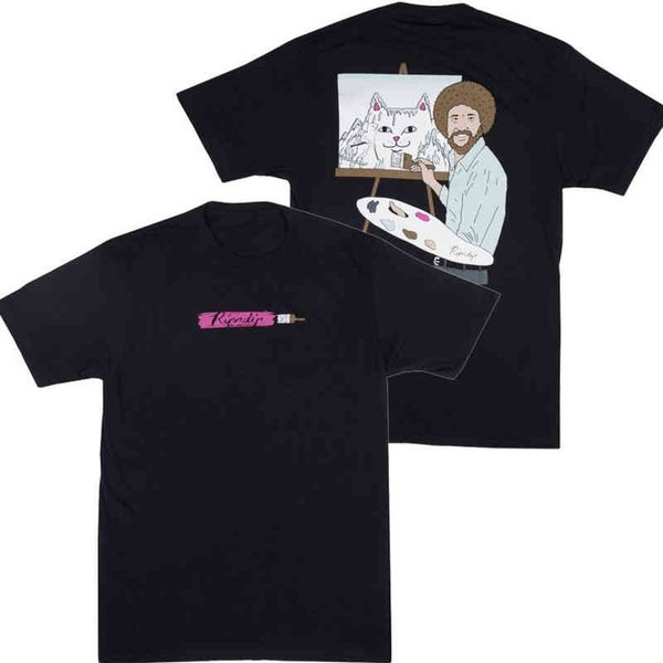 

mens brand fashion ripndip t shirts designer classic naughty cat t-shirt couple tees luxury women summer street hip hop short sleeve tshirt, White;black