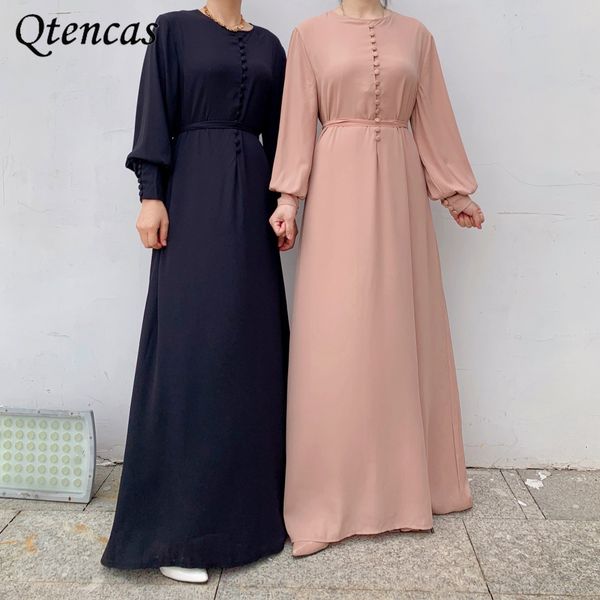 

eid chiffon hijab dress solid color long dresses for muslim women abaya dubai turkey islamic clothing arabic kaftan moroccan, Red