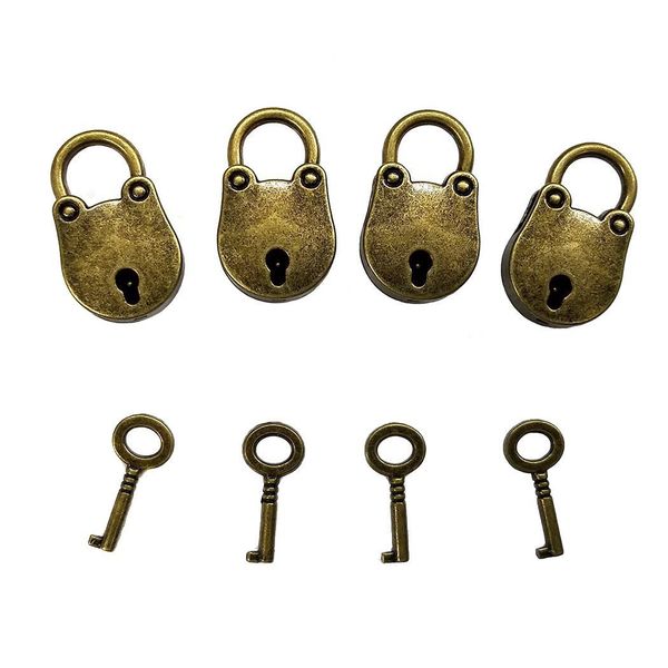 

key rings vintage antique style mini bear archaize padlocks lock with amcot, Slivery;golden