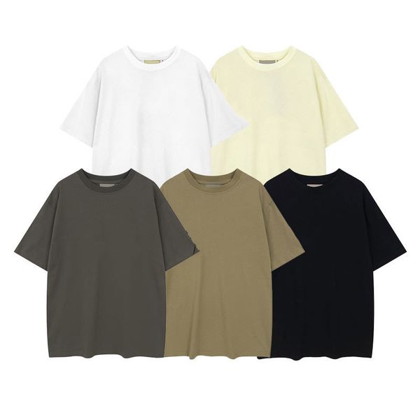 

21ss mens t shirt chest letter laminated print short sleeve high street loose oversize casual t-shirt 100% pure cotton for men and, White;black