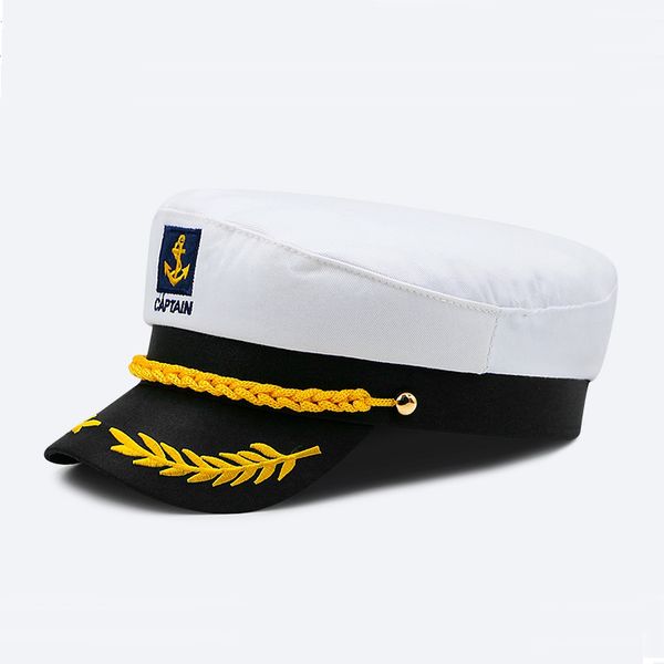 

men or women captain's berets hats flat navy sailors yacht boat cap costume party cosplay stage performance caps, Blue;gray