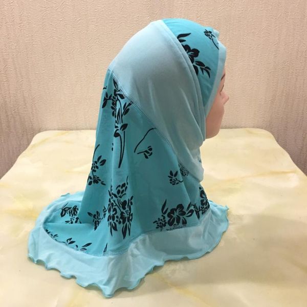 Этническая одежда красивая маленькая девочка напечатана Al amira hijab fit 2-7 лет детей натягивает исламскую шарф.