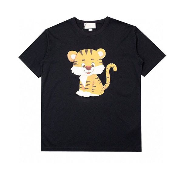 

2022ss men and women classic tiger tager shirt print tee short sleeve loose crew neck t shirts breathable summer made in italy g big size ov, White;black