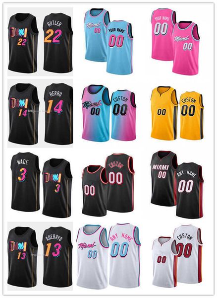 

75th custom men jersey womn youth kyle 7 lowry jimmy 22 butler 4 victor oladipo 13 bam adebayo miami''heat''basketball j, Black;red