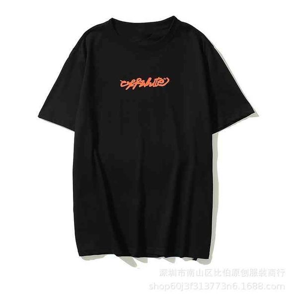 

new men's t-shirts tide off oil painting graffiti arrow round neck loose large short sleeve t-shirt ow men and women lovers bottoms shi, White;black